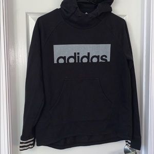 ⚽️GUC•Adidas High/Low Black Hoodie-12/14 Girls•